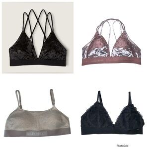 3 VS Bralettes & 1 Gilly Hicks Bralette Bundle